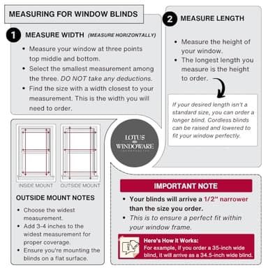 Lotus & Windoware Cordless, 2 Inch Faux Wood Blind, 35" Wide x 84" Long, Window Blinds, Blinds & Shades, Blinds for Indoor Windows, Embossed, Bright White - Image 6