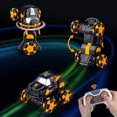 BTEC Transform Remote Control Car 1:16 Scale Transforming Remote Control Cars Toy for Kids 2.4Ghz 360° Rotating RC Stunt Rc for Boys Stunt Toy Car for Kids Age 3-5 5-7 4-6 6-8 8-12 - Image 2