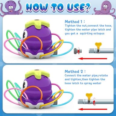 SAMTOP Outdoor Water Spray Sprinkler for Kids and Toddlers, Summer Outside Toys Backyard Games with 8 Wiggle Tubes, Attaches to Garden Hose Splashing Fun Toys for 3 4 5 6 7 8 Year Old Boys Girls Gifts - Image 5