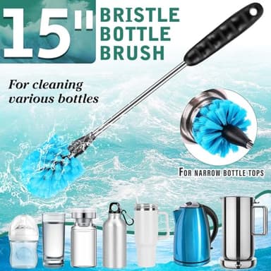 Bottle Brush Tube Cleaning Lab Set with Long Handle，for Cleaning Beer Bottles, Wine Bottles,Bong，Straw Cleaner ，Crevice Cleaning，Straw Cleaner，Baby Bottle - Image 3