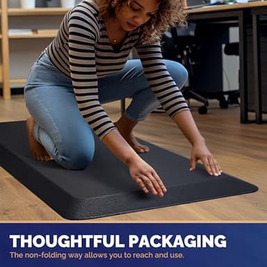FEATOL Anti Fatigue Mat for Standing, 9/10 Extra Thick Ergonomic Standing Desk Mat, Comfort & Durable Memory Foam Standing Mat at Home,Office All Day (20" x 32", Black, 1PC) - Image 7