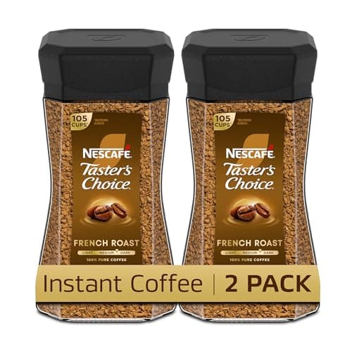 NESCAFÉ Taster's Choice Instant Coffee, Dark Roast Coffee, French Roast, 2 Jars (7 Oz Each) - Image 1