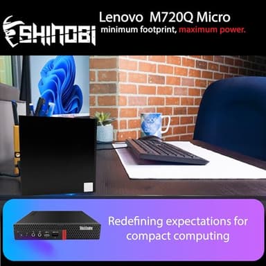 Lenovo ThinkCentre M720Q Micro PC | Intel Core i5-8500T | 32GB RAM | 1TB NVME | Wi-Fi+ BT | Windows 11 Pro | Mini Desktop Computer (Renewed) (32GB RAM + 1TB NVME) - Image 5
