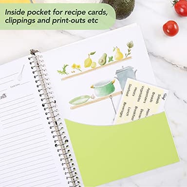 Recipe Book to Write in Your Own Recipes, 9.6’’x12.5’’ Personal Blank Recipe Notebook, Removable Recipe Journal Book Binder with 8 Dividers and 24 Tabs, Hold up to 240 Recipes - Image 5
