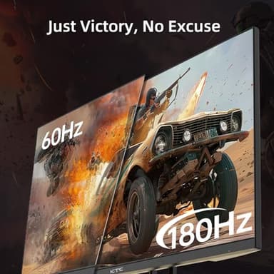 KTC 27” Gaming Monitor 180Hz QHD(2560× 1440p), 1MS,Fast IPS Monitor,122% sRGB,1X DP & 2X HDMI,HDR 10,VESA,FreeSync 144Hz 2K Monitor Black - Image 2