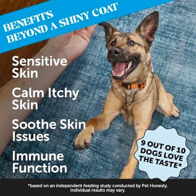 Omega Skin Health Chews for Dogs, Alaskan Salmon Oil, Omega-3 Fish Oil, Krill, Spirulina, Omega-3s, Healthy Skin & Coat, Itchy Skin, Dog Allergies, May Reduce Shedding (90 Count) - Image 2