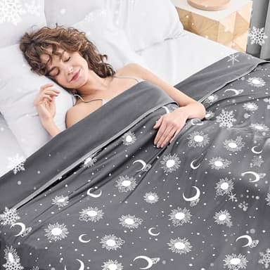 inhand Cooling Blanket King Size (90"x108") - Cooled Blankets for Hot Sleepers Lightweight Breathable Summer Blanket for Sleeping Night Sweats to Keep Cool in The Heat -Dark Grey-Sky - Image 1