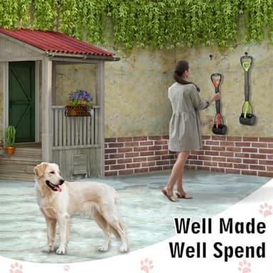 TIMINGILA Pooper Scooper 2 Pack, 28" Long Handle No Touch Dog Pooper Scooper for Large Medium Small Dogs, Durable Spring & Lightweight, Waste Pickup Tool for Dogs in Lawns/Grass/Dirt/Gravel - Image 7