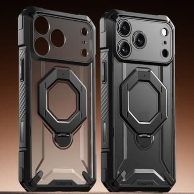 TONGATE for iPhone 17 Pro Max Case with 360° Spin Magnetic Stand, [Compatible with MagSafe][Military-Grade Protection] with Screen Protector & Camera Control Cover for iPhone 17 ProMax, Black - Image 9