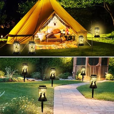 Styleonme Decor Mobile Outdoor, Solar Waterproof Hummingbird Lights with Butterfly, Gifts for Mom Women Grandma, Hummingbird Lovers Gifts, Lanterns with Stake for Yard Corridor Garden Decor - Image 3