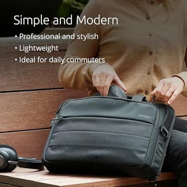Kensington 16 Carrying Case, Clamshell, Side Pocket, Padded Shoulder Straps, for 15.6 inch-16 inch Laptop (K60390WW), Black - Image 3