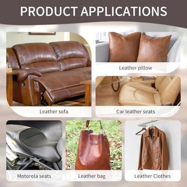 Leather Repair Tape Self-Adhesive Leather Repair Patch for Couch Furniture Sofas Car Seats Advanced PU Vinyl Leather Repair Kit (Dark Brown, 17X79 inch - Image 4