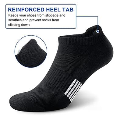 Amutost Ankle Socks Womens Athletic Running Comfort No Show Low Cut Cushioned 6 Pairs - Image 6