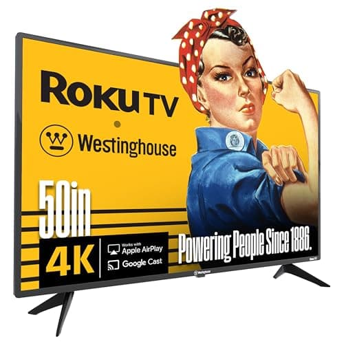 Westinghouse Roku TV - 50 Inch Smart TV, 4K UHD Television with Wi-Fi Connectivity and Mobile App, Flat Screen, Bluetooth, Compatible with Apple AirPlay, Alexa and Google Assistant - Image 1