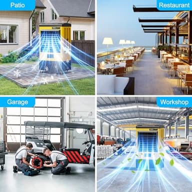 AKIRES 4800CFM Swamp Coolers,Evaporative Air Cooler for 970Sq.ft of Space,with Continuous Auto Fill,10.6-Gal Water Tank,120°Oscillation,3 Ice Packs,Cooling Fan for Outdoor,Indoor, Yellow(41IN) - Image 8