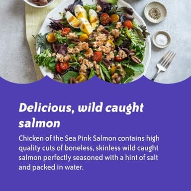 Chicken of the Sea Pink Salmon in Spring Water, 40 Ounce Packets (Box of 6), Wild Caught, Boneless, Foodservice Size - Image 4