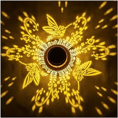 Hummingbird Solar Lanterns Outdoor Waterproof Hanging Solar Lights Hummingbird Gifts for Women Men Metal Decorative LED Hummingbird Lanterns for Garden Decor,Yard,Patio,Lawn,Tabletop,Pathway,Landscape - Image 2