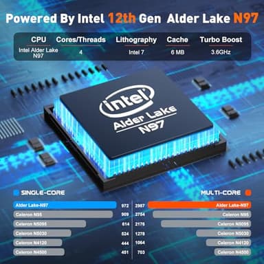 AOC 15.6" Laptop for Students and Business, 2025 Laptop Computer with Intel N97 Processor(Up to 3.6GHz), 16GB RAM, 512GB ROM, HD IPS Display Windows 11 Laptop, Webcam, Metal Shell, Light&Thin, Type-C - Image 2