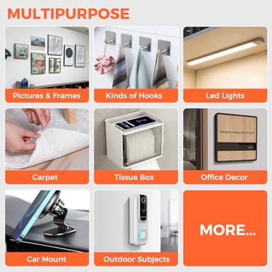 Strong Double Sided Tape Heavy Duty Double Sided Tape for Walls, 1.18" x 120" Clear & Tough Nano Tape Double Sided Mounting Tape, Removable Wall Tape for Hanging Picture, Poster, Carpet (10FT) - Image 5