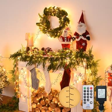 Cluster Lights Christmas 800 Led Fairy Lights 88FT Twinkle Lights with Remote 8 Modes String Lights Timer Plug in Firecracker Fairy Lights for Bedroom Outdoor Valentines Day Decorations,Warm White - Image 2