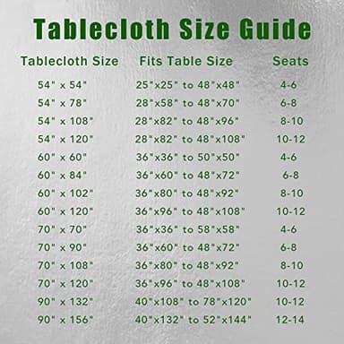 sancua Rectangle Tablecloth - 60 x 84 Inch - Stain and Wrinkle Resistant Washable Polyester Table Cloth, Decorative Fabric Table Cover for Dining Tables, Buffet Parties and Camping, White - Image 7