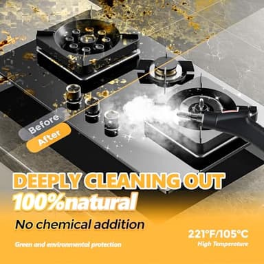 Handheld Steam Cleaner with 1200ml Large Water Tank & High Pressure - for Floors, Upholstery, Grout, Cars, Tiles, Windows, Kitchen - Image 7