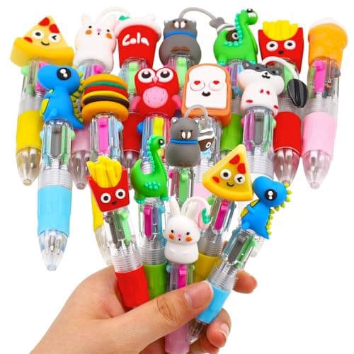 12Pcs Mini Multicolor Pens in One 4-in-1 Cute Pens Bulk for Kids, Ballpoint Pen for Birthdays and Children's Parties, Fun Pen Gifts Assorted Ink Kawaii Pen - Image 1