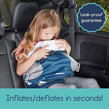 Hiccapop UberBoost Inflatable Booster Car Seat | Travel Booster Car Seat | Portable Booster Seat for Toddlers, Kids, Child (Navy/Gray) - Image 6