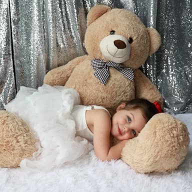 Toys Studio Giant Teddy Bear Plush Stuffed Animals for Girlfriend or Kids 47 Inch, (Light Brown) - Image 2