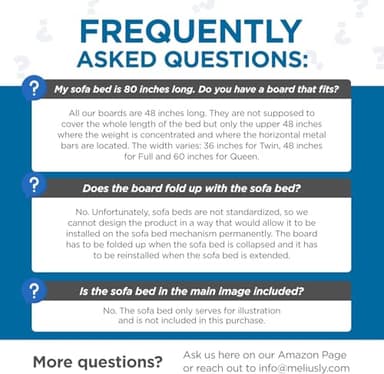 Meliusly Heavy Duty Sleeper Sofa Support Board (48x60 - Queen Size) Reinforced Wood Sofa Bed Support, Pull Out Couch Mattress Board, Sleeper Bar Shield, SleeperSaver - Image 9