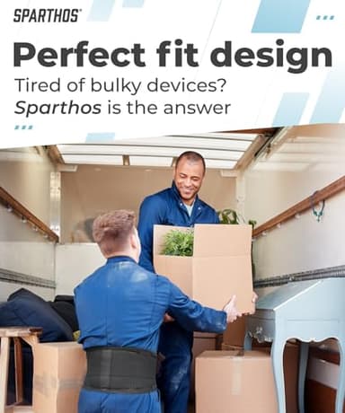 Sparthos Back Brace for Lower Back Pain - Immediate Relief from Sciatica, Herniated Disc, Scoliosis - Breathable + Lumbar Support Pad - For Men & Women - Fits 31–38″ Waist (Small, Check Size Chart) - Image 6