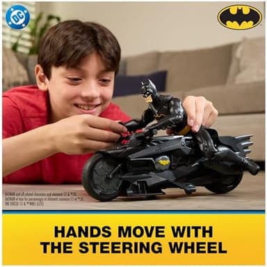 DC Comics, Batman Stealth Remote Control Batcycle with 12" Batman Action Figure, Super Hero Kids Toys for Boys and Girls Ages 4 & Up - Image 2