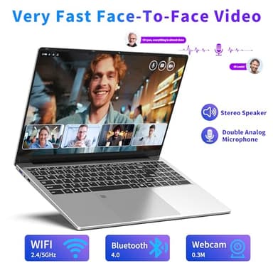 NIAKUN Laptop Computer, Gaming Laptops 2025, 16 Inch Lap Top PC Win 11 Pro, 16GB RAM 1TB SSD, N100 Processor(up to 3.4GHz), Backlit Keyboard, for Business and Students - Image 6