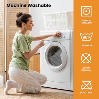 MATBEBY Olympic Super Queen Size Mattress Pad - Cooling Breathable Mattress Topper, Quilted Fitted Mattress Protector, Pillow Top Mattress Cover with 8-21" Deep Pocket, Soft, Machine Washable, White - Image 6