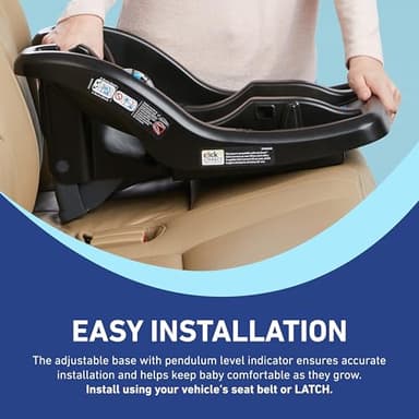 Graco SnugRide Lite LX Infant Car Seat, Rear-Facing, Lightweight, Adjustable Base, Easy Install, Studio - Image 8