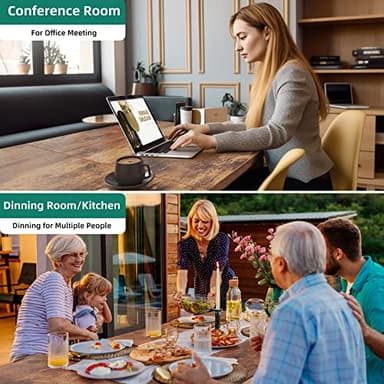 YITAHOME 70.8" Large Kitchen Dining Room Table for 6-8 People, Rustic Brown Farmhouse Industrial Wood Style Rectangle Apartment Dinning Room Dinette Tables for Eating Dinner - Image 5