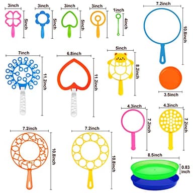 Roberly 28 Pcs Big Bubble Wands Set Bulk for Kids Summer Outdoor Activities Party Favors Gifts Birthday Games, Giant Bubbles Making Toys with Tray - Image 4
