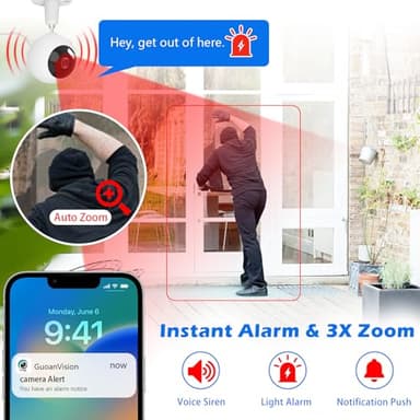 5G/2.4G Outdoor/Indoor Security Camera,1080P Baby/Elder/Dog/Pet/Nanny Camera with Phone App, WiFi Baby Monitor, Motion Detection, Alarm Siren, Night Vision, IP66 Waterproof, Two-Way Talk, SD/Cloud - Image 4