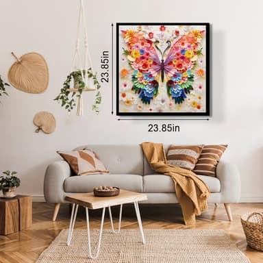 Butterfly Puzzles for Adults 1000 Pieces, Challenging Colorful Flower Butterflies Puzzles with Paper Art, Difficult Animal Plant Jigsaw Puzzles for Adults - Image 4