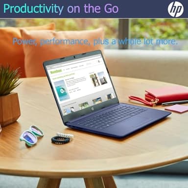 HP New 14" HD Ultra Light Thin Laptop, Quad-Core Intel Celeron Processor, 16GB RAM, 564GB (64GB eMMC+ 500GB Ext Driver), Upto 11 Hours, Windows 11 S + 1 Year Office 365+HubxcelAccessory, Royal Blue - Image 6