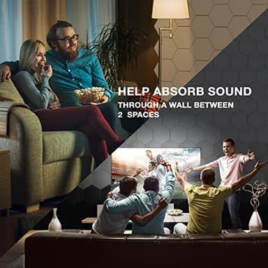 Sonic Acoustics 12 Pack Hexagon Acoustic Panels, 14" X 12" X 0.4" High Density Sound Absorbing Panels Sound Proof Insulation Beveled Edge Studio Treatment Tiles-White - Image 9