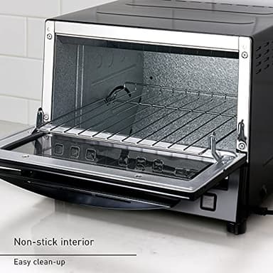 Panasonic FlashXpress Toaster Oven Countertop, 4-Slice Compact Size with Double Infrared Heating, 6 Auto Cook Options and Precise Temperature Control, 1300W - NB-G110P-K (Black) - Image 7