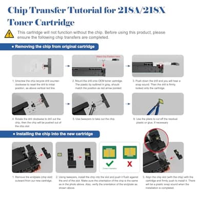 218X Toner Cartridges 4 Pack 218A 3301cdw Compatible Replacement for HP 218X 218A Color Laserjet Pro MFP 3301cdw 3301fdw 3201dw 3301sdw Printer W2180X High Yield Ink Set (B/C/Y/M) - Image 5