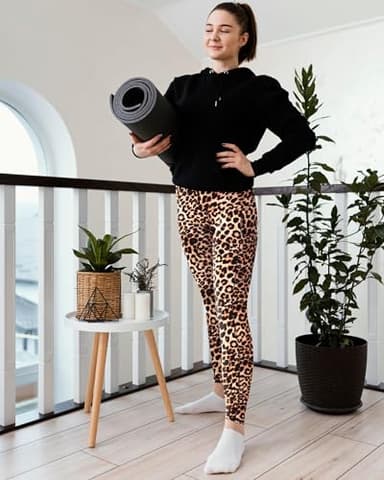 High Waisted Leggings for Women - No See Through Buttery Soft Novelty Workout Yoga Pants with Pockets - Image 2