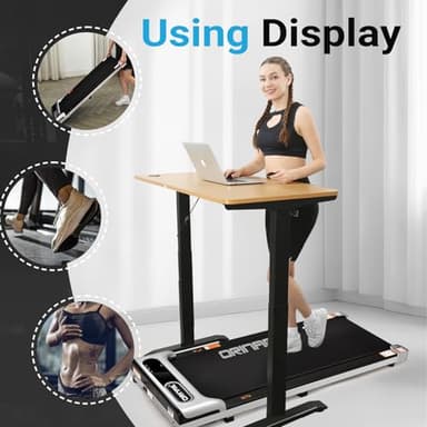 Orinar Walking Pad, Under Desk Treadmill for Home and Office, 2.5 HP Portable Treadmill, 3 in 1 Walking Jogging Running Machine with Remote Control, LED Display - Image 7