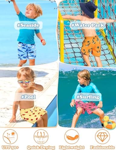 Kids Bathing Suits Boys Swimming Trunks Boys Bathing Suits Size 6 Kids Swim Trunks 5T Swimsuit Boy Toddler Boy Swimwear - Image 4
