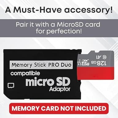 Skywin Memory Stick Pro Duo Adapter - Card Reader for PSP Memory Card Duo Adapter, Easy-to-Use Card Holder Compatible with PlayStation Card, Camera, or Handycam - Image 2