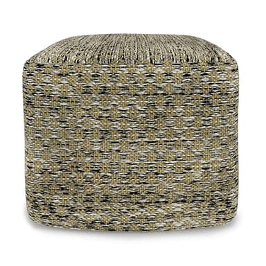 SIMPLIHOME Janelle Boho Square Woven Outdoor/ Indoor Pouf in Multi Color Recycled PET Polyester for the Living Room, Bedroom and Kids Room - Image 4