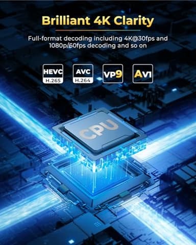 [Built-in Apps & Star Modes & Ambient Light] OPOQO 4K Mini Projector with WiFi and Bluetooth, Full HD 1080P Supported, 270° Portable Outdoor Movie Projector for TV Stick/Smartphone/HDMI/USB - Image 7