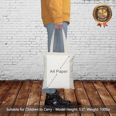 TOPDesign 30-Pack Economical 11.8"x13" Cotton Tote Bags, Lightweight Small Reusable Grocery Shopping Cloth Bags, Suitable for DIY, Advertising, Promotion, Gift, Activity - Image 2